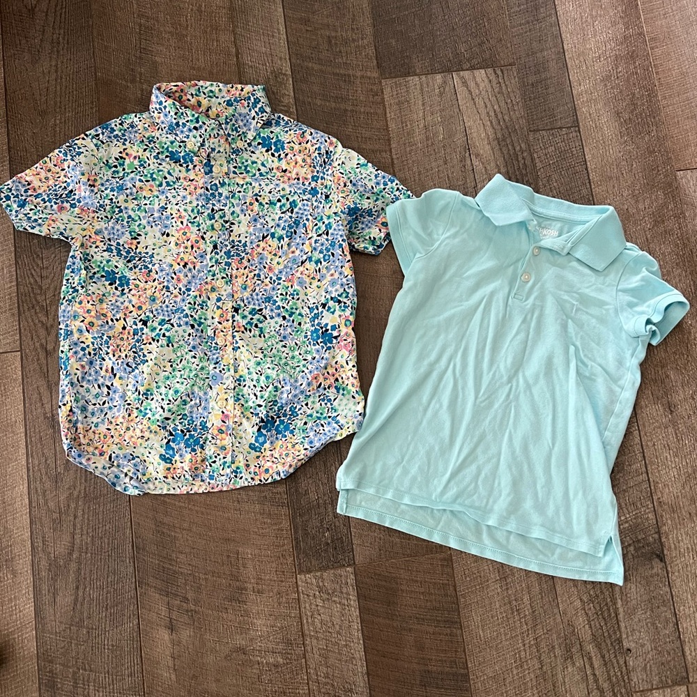 J Crew button down and Oshkosh polo